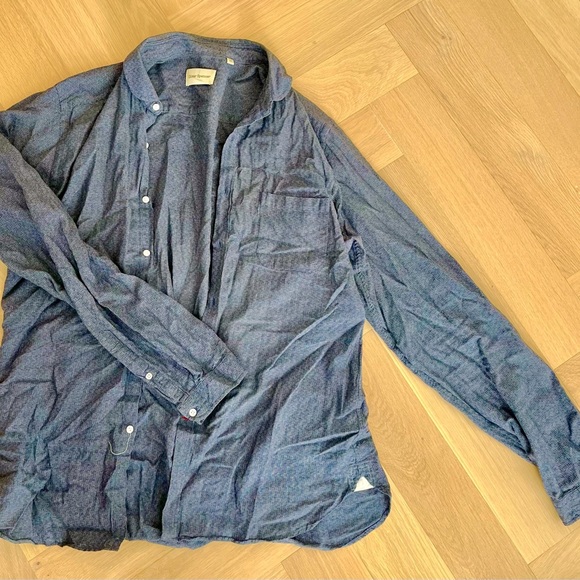 Mens Designer Blue Dress Shirt - Picture 2 of 2